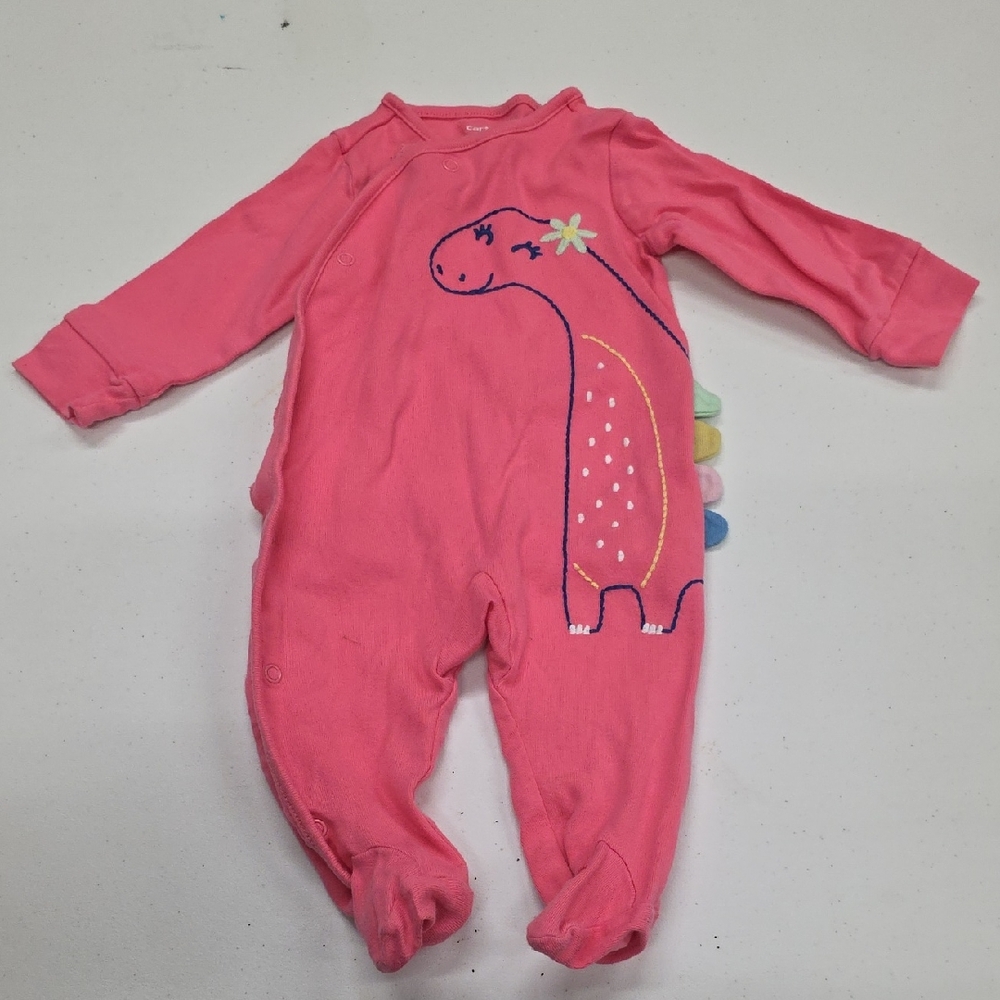 Carter's Pink Dinosaur Footie